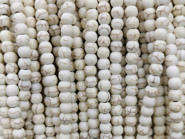 15" 4mm white Magnesite round jewelry Beads