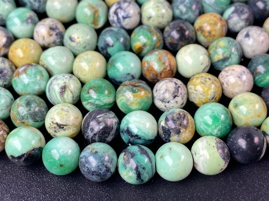 15.5" 6mm/8mm Natural/genuine green turquoise round jewelry stone beads