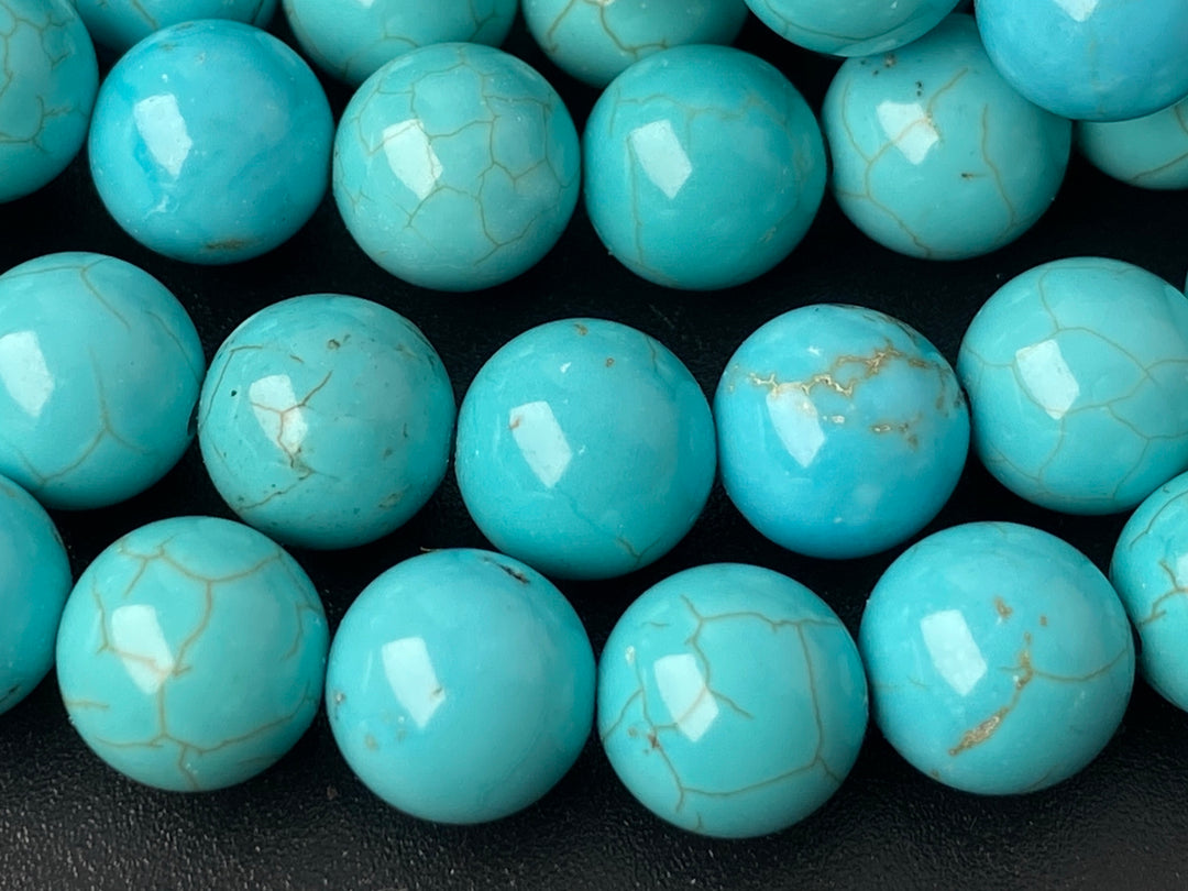 15.5" 14mm/16mm/18mm Blue howlite round beads