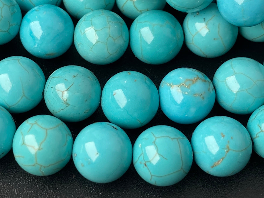 15.5" 14mm/16mm/18mm Blue howlite round beads