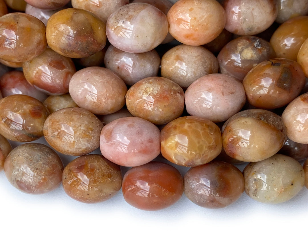 15.5" natural 8x10mm yellow morocco Agate olive beads Gemstone
