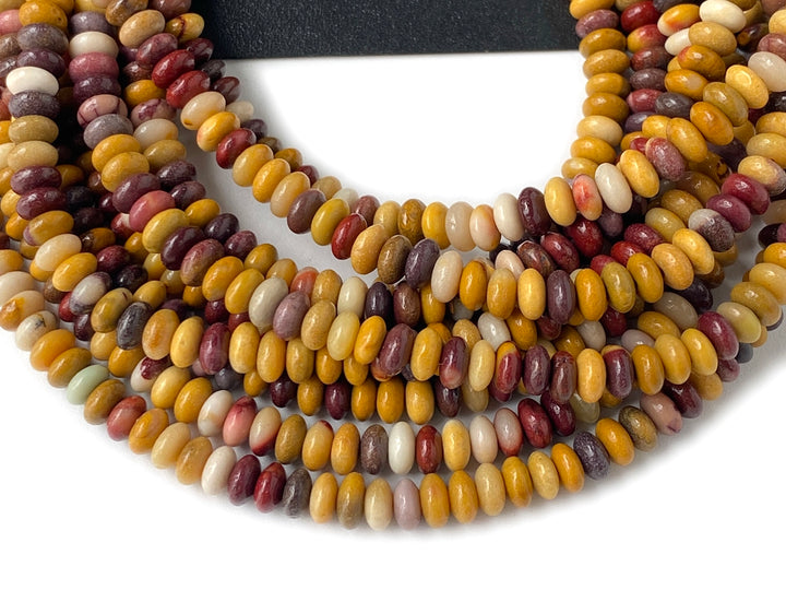 15.5" 2x4mm Natural mookaite stone rondelle beads, roundel beads