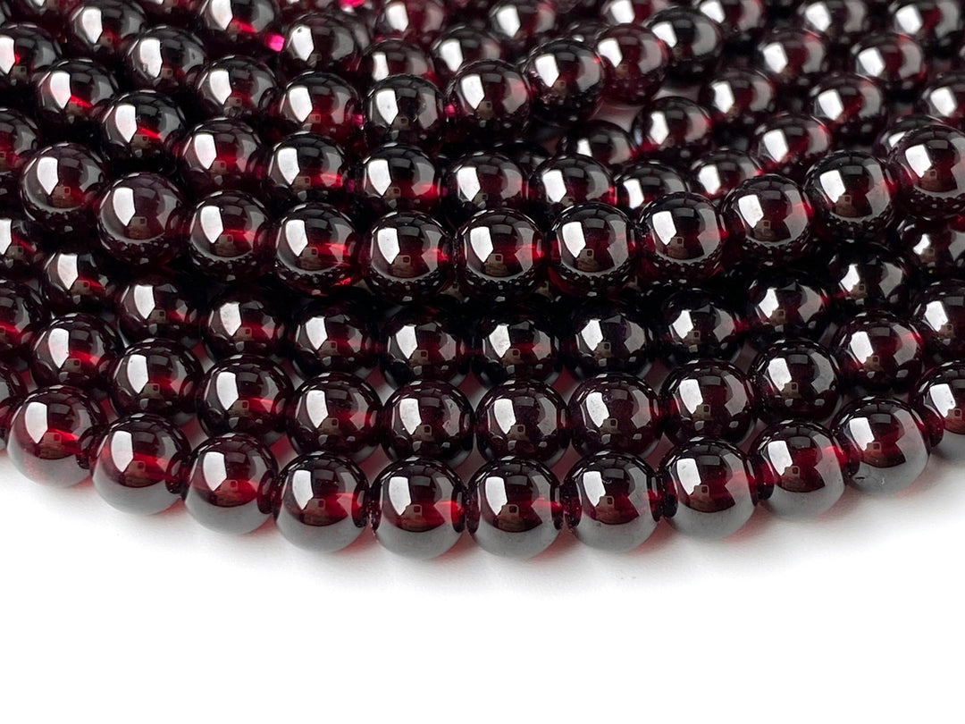 15.5" 6mm AA Natural Wine Red garnet round gemstone beads Q3