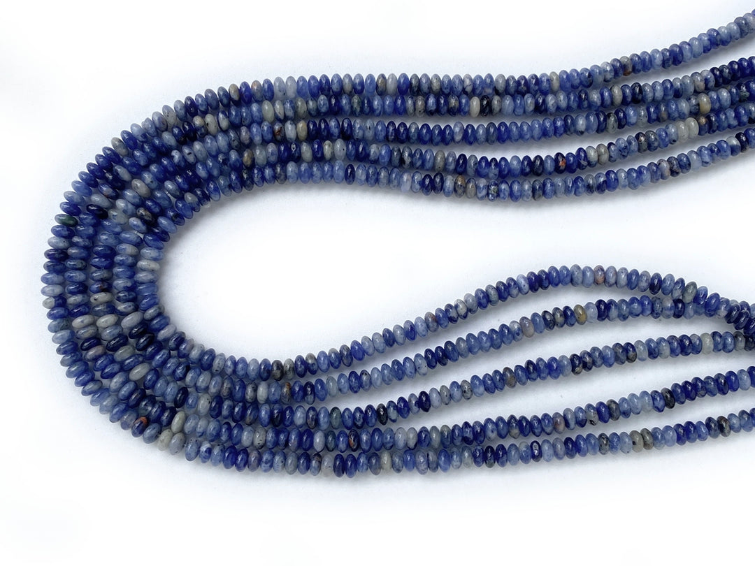 15.5" 2x4mm Natural sodalite stone rondelle beads, roundel beads