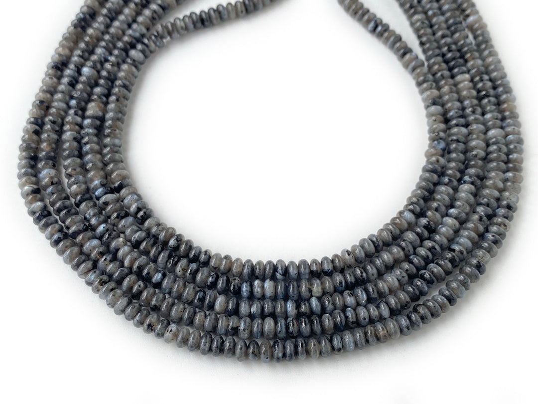 15.5" 2x4mm Natural labradorite rondelle beads, roundel beads