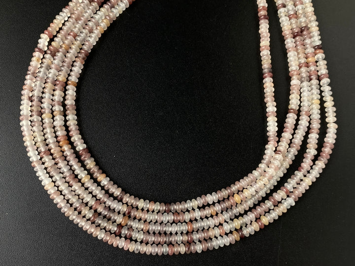 15.5" 2x4mm Natural violet stone rondelle beads, roundel beads