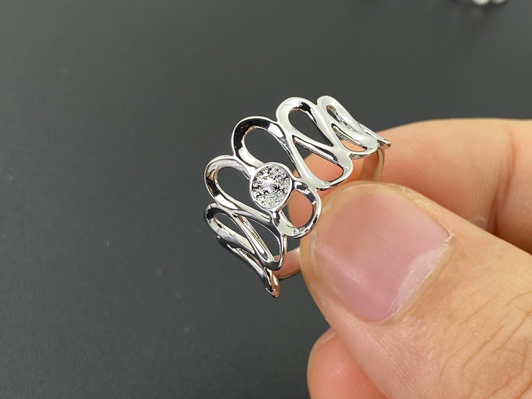 20mm white K Gold plated brass Ring support, finger ring supports