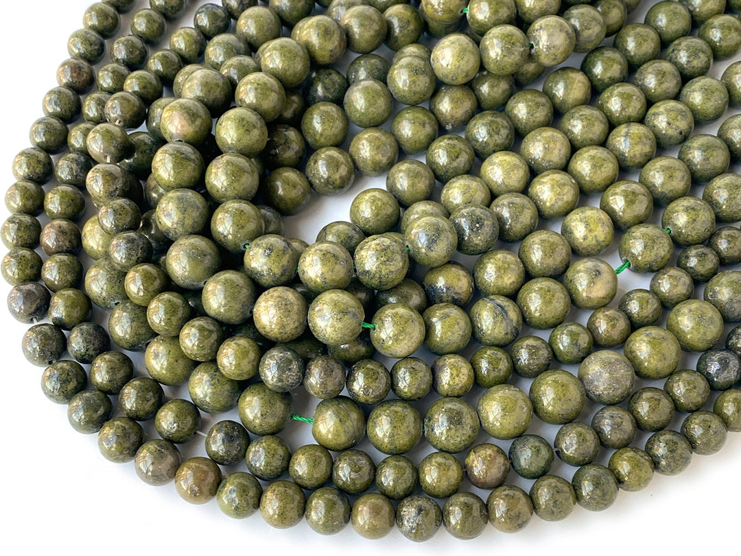 15.5" Green Chalcopyrite 6mm/8mm/10mm/12mm round beads,green color stone beads