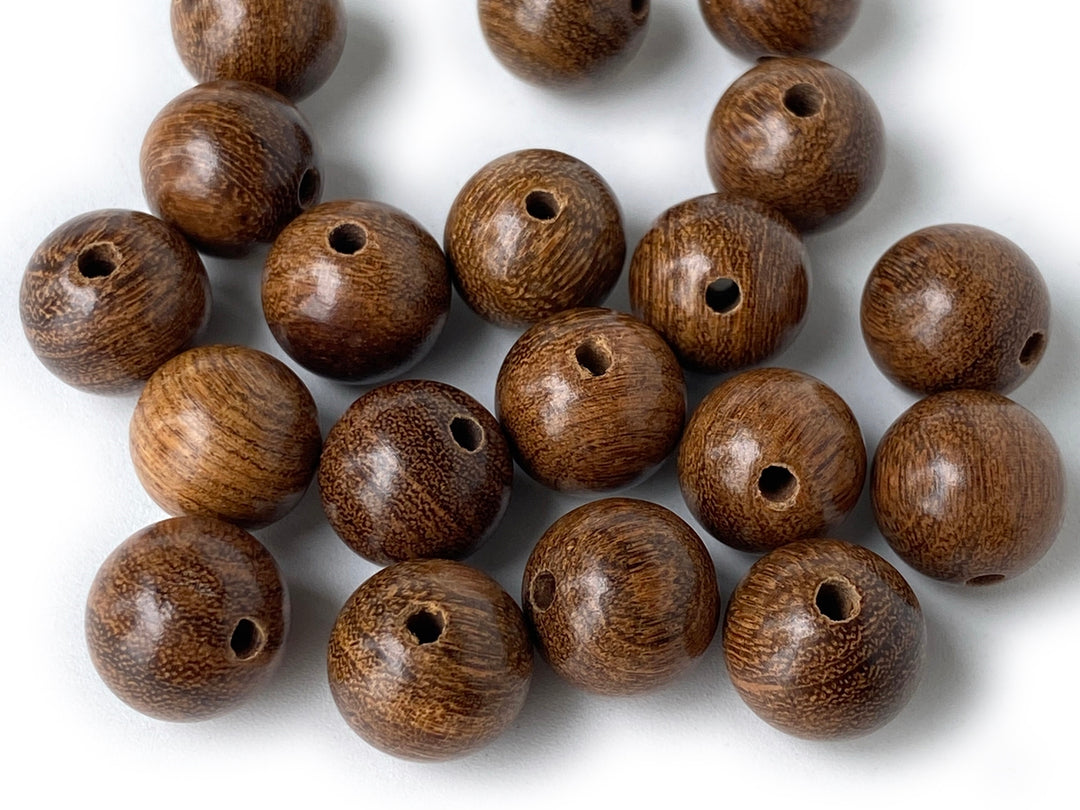 50PCS 10mm golden sandalwood round Mala beads