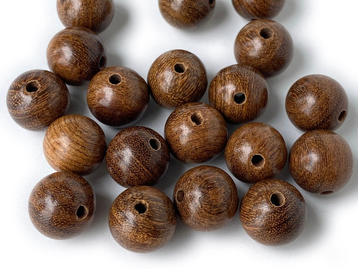 50PCS 10mm golden sandalwood round Mala beads