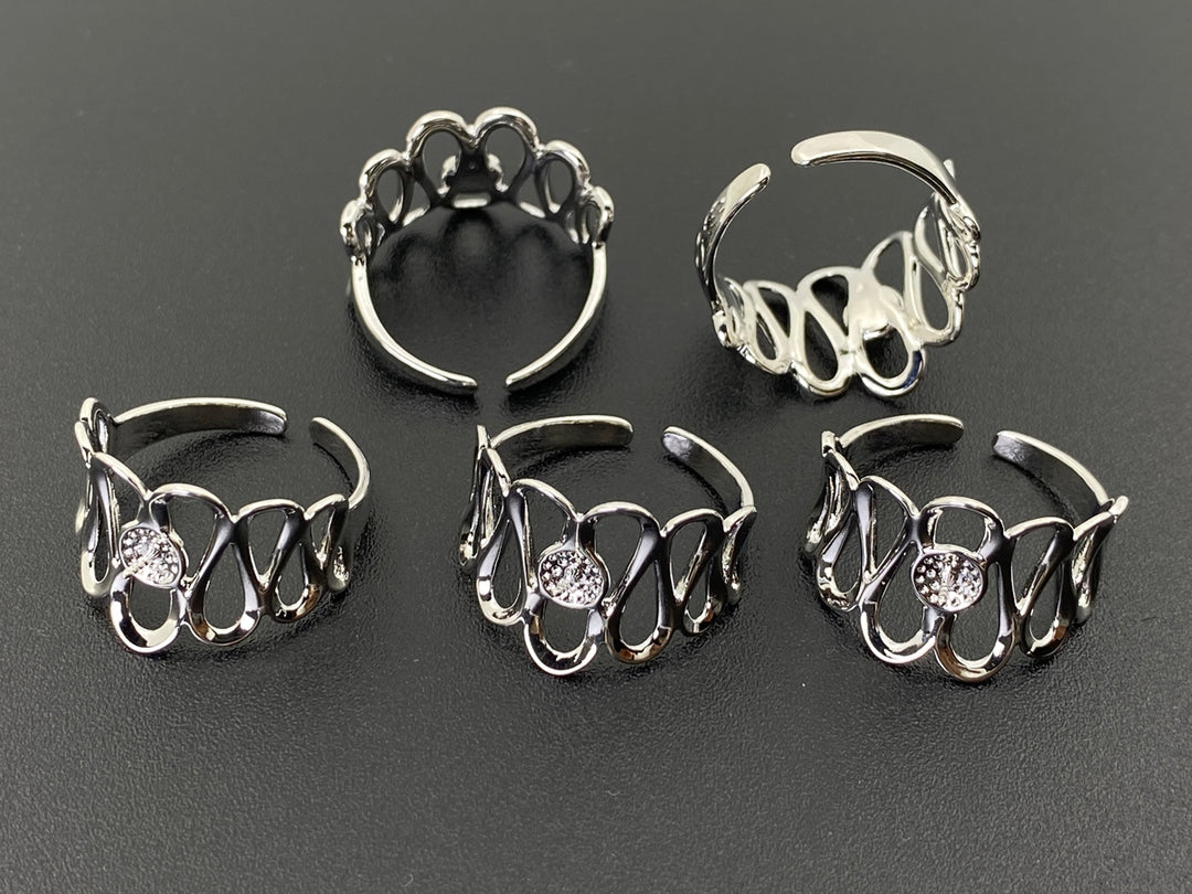 20mm white K Gold plated brass Ring support, finger ring supports