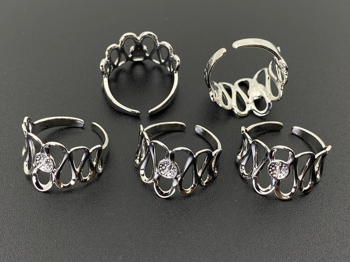 20mm white K Gold plated brass Ring support, finger ring supports