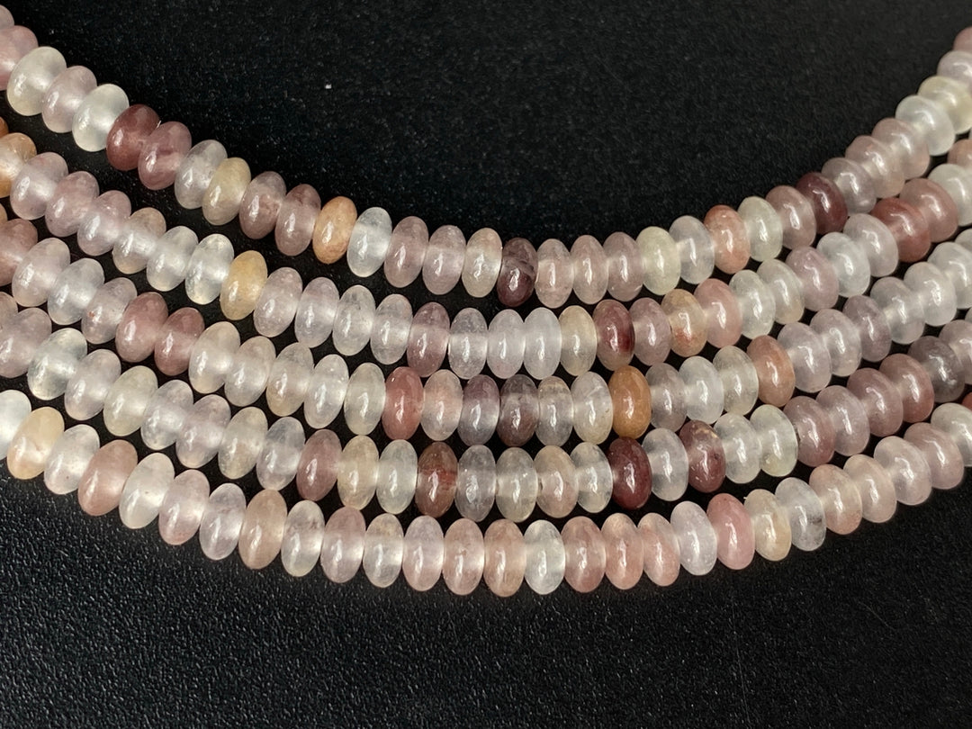 15.5" 2x4mm Natural violet stone rondelle beads, roundel beads