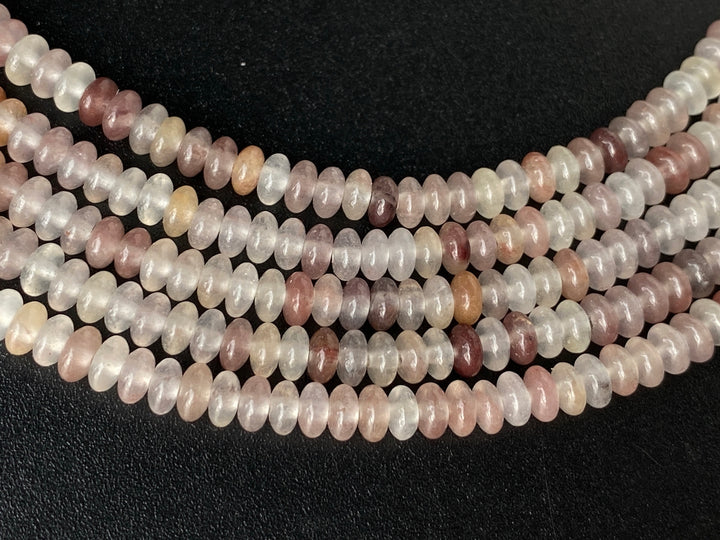 15.5" 2x4mm Natural violet stone rondelle beads, roundel beads