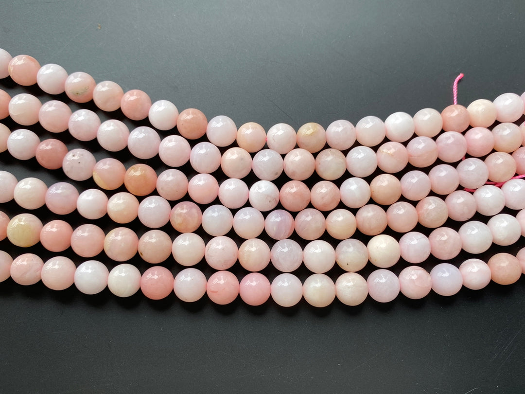 15.5" 8mm AA Natural Pink opal round beads, pink gemstone beads