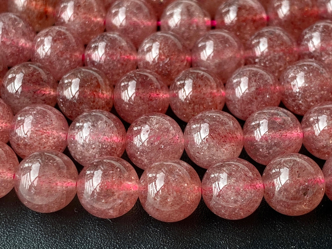 15" 6mm/8mm natural red Strawberry round beads, gemstone