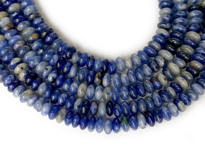 15.5" 2x4mm Natural sodalite stone rondelle beads, roundel beads