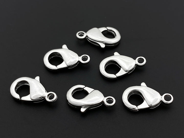 20PCS 12x6mm Silver color Brass metal jewelry lobster claw clasps