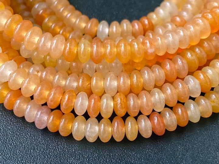 15.5" 2x4mm Natural red aventurine rondelle beads, roundel beads
