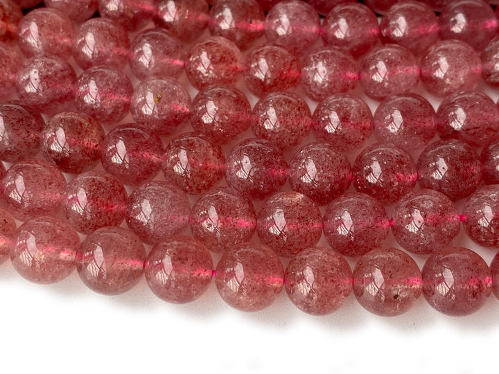 15" 6mm/8mm natural red Strawberry round beads, gemstone