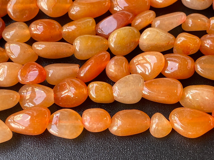 15.5" 6~8mm Natural red aventurine pebbles beads,potato beads, small nugget beads