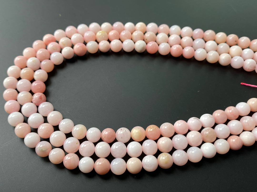 15.5" 8mm AA Natural Pink opal round beads, pink gemstone beads