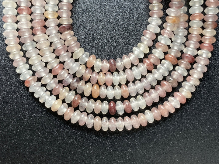 15.5" 2x4mm Natural violet stone rondelle beads, roundel beads