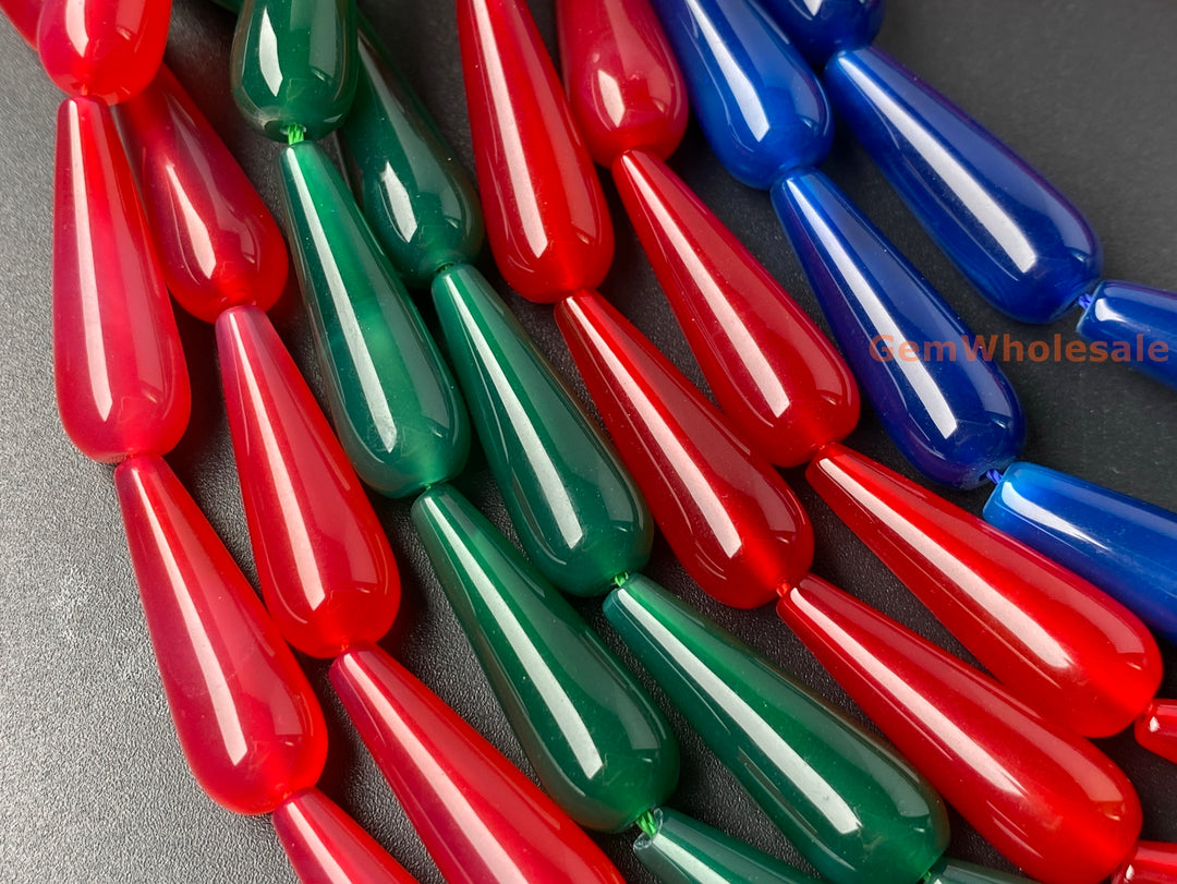 15" 10x30mm light rose Red agate teardrop beads for jewelry making