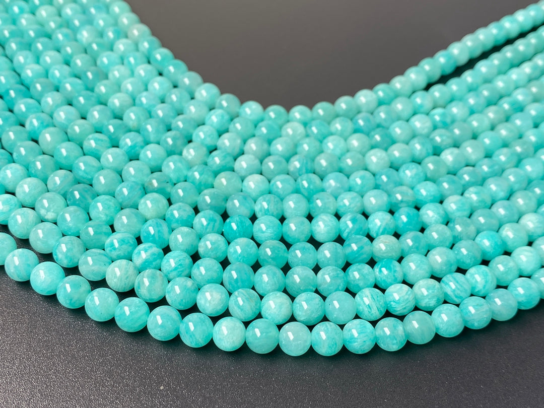 15.5" 6mm AA Natural amazonite stone round jewelry beads Mozambique