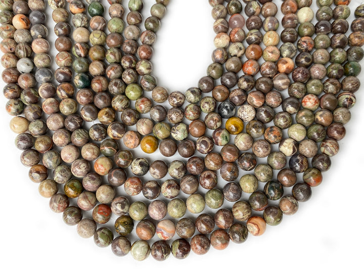 15.5" natural 8mm/10mm/12mm red brown flower Agate Round beads