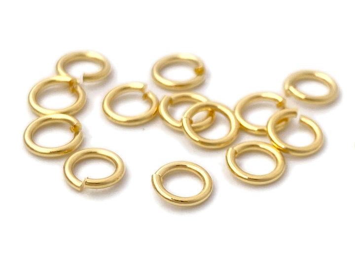20PCS 5mm gold plated brass open jump rings jewelry findings