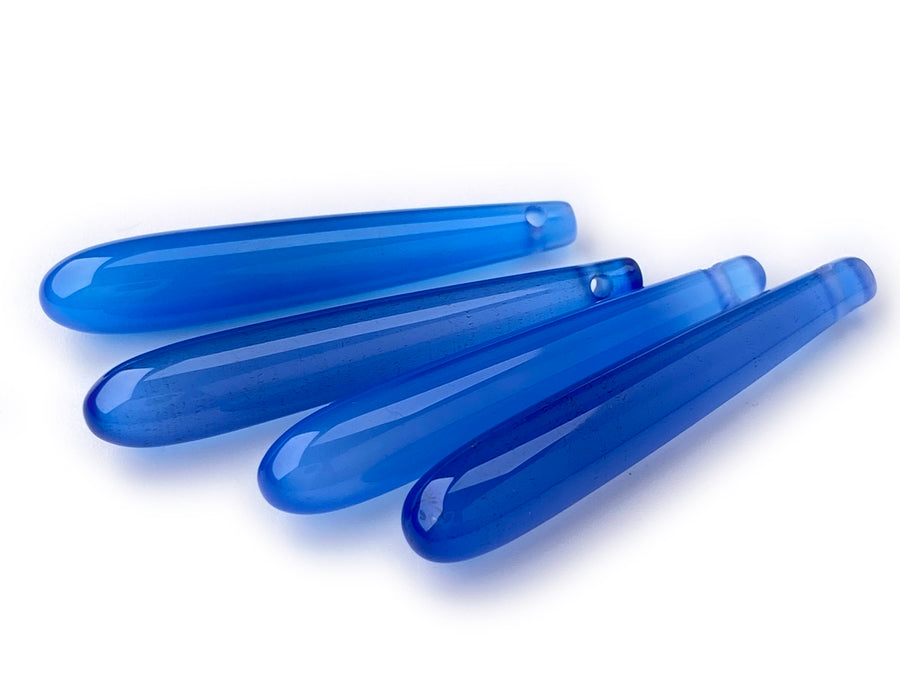 6x35mm blue agate teardrop beads for jewelry making