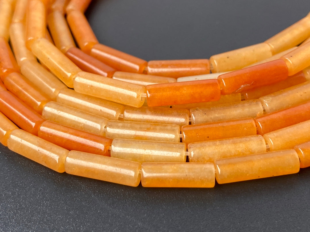 15.5" 4x13mm Natural red aventurine round Cylinder tube beads