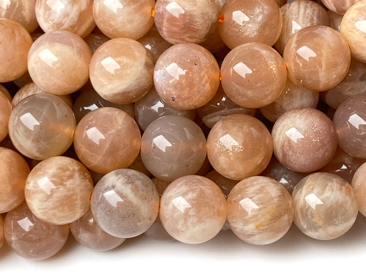 15.5" 8mm natural Sunstone round jewelry beads, semi precious stone