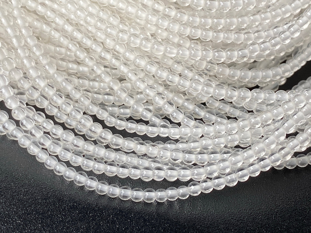 15.5" 2mm Natural rock crystal clear quartz tiny round beads