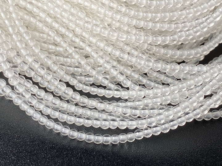 15.5" 2mm Natural rock crystal clear quartz tiny round beads