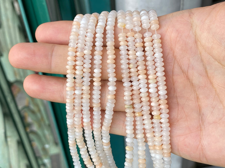 15.5" 2x4mm Natural pink aventurine rondelle beads, roundel beads