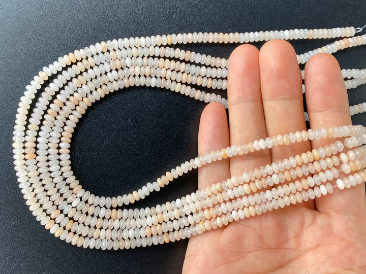 15.5" 2x4mm Natural pink aventurine rondelle beads, roundel beads