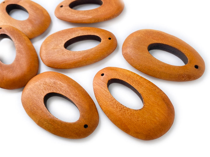 10PCS 32x50mm brown Wooden teardrop pendant, earrings charms