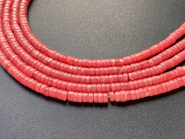 15" 2x4mm pink Rhodochrosite Heishi jewelry beads Artificial