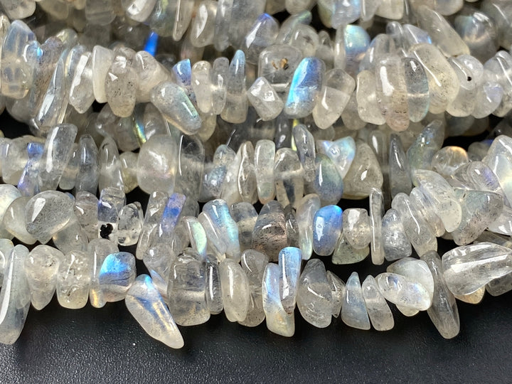 32" 5x10mm AA Natural Labradorite stone chips beads strand