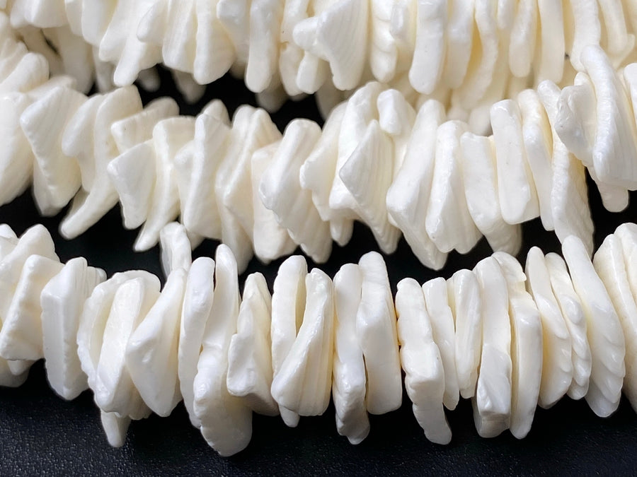 16" 8~12mm white shell flake chips beads strands