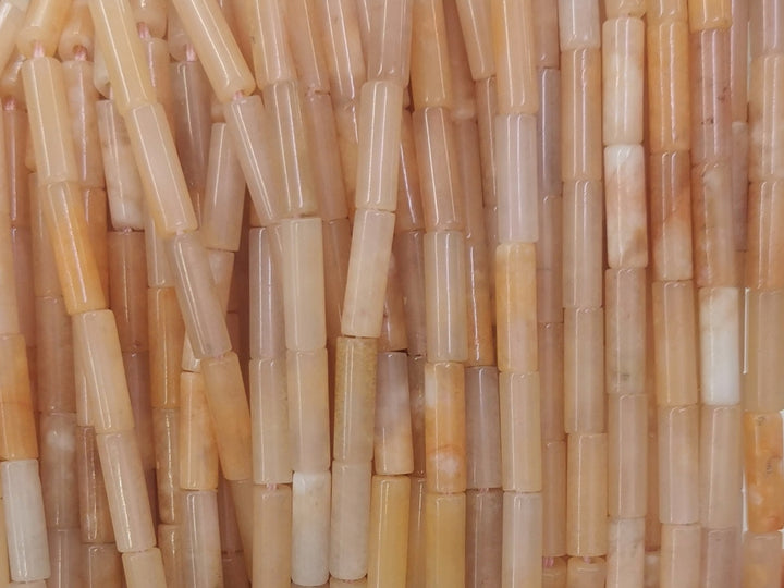 15.5" 4x13mm Natural pink aventurine round Cylinder tube beads