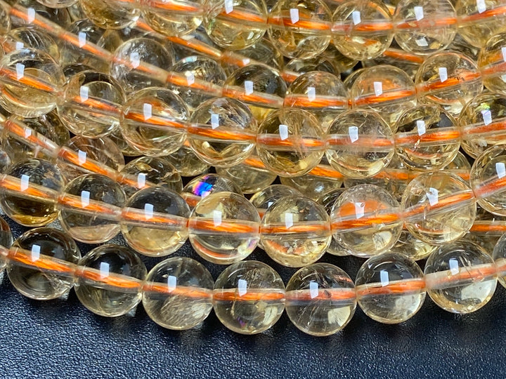 15.5" Natural 6mm Citrine round beads,gemstone,semi-precious stone, yellow quartz