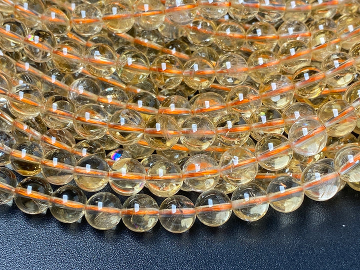 15.5" Natural 6mm Citrine round beads,gemstone,semi-precious stone, yellow quartz