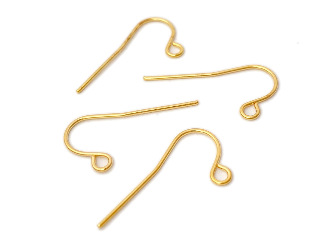10PCS 24x11mm Gold Plated brass simple earring hooks
