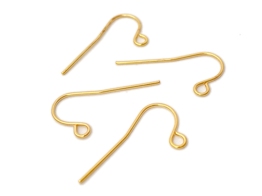 10PCS 24x11mm Gold Plated brass simple earring hooks