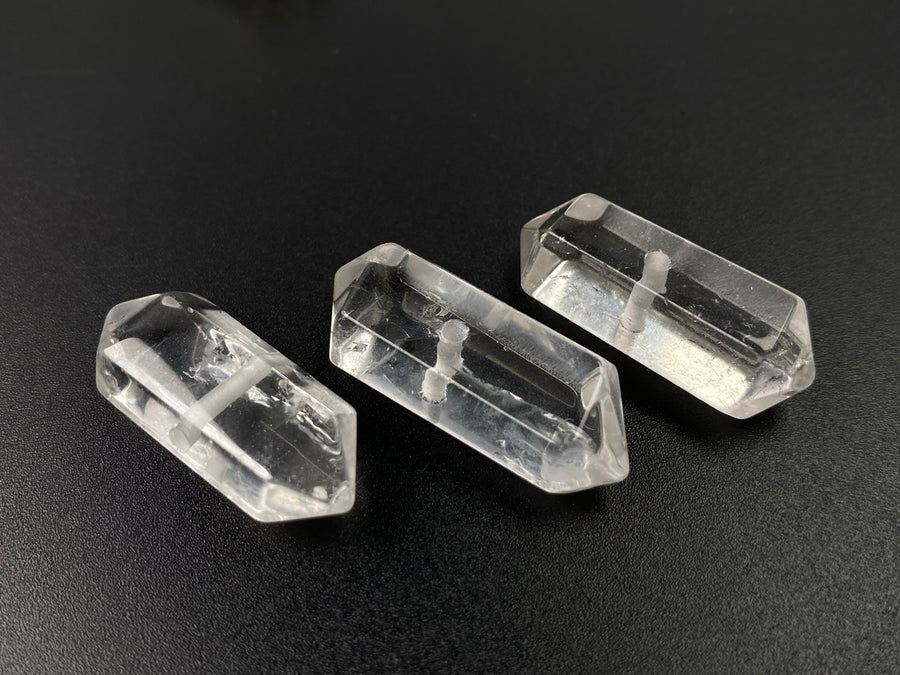 1PCS 28~42mm large Natural rock crystal quartz Stick Wand drilled