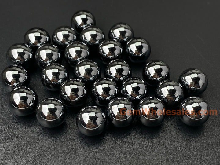 10PCS 10mm Hematite stone undrilled round spheres beads