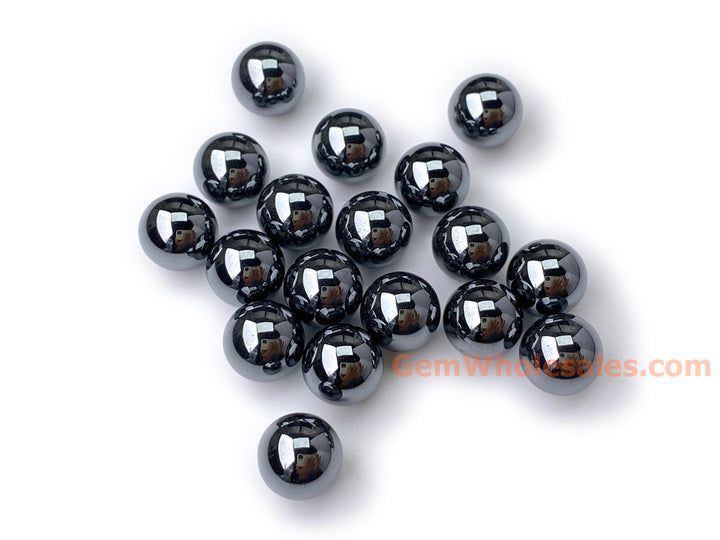10PCS 10mm Hematite stone undrilled round spheres beads
